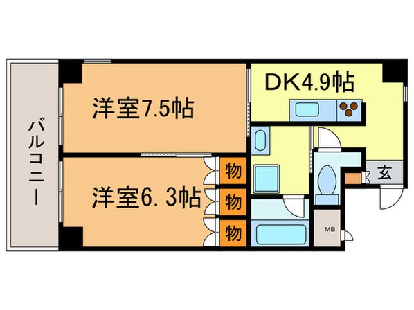 ＴＡＣＨＩＢＡＮＡ　ＢＯＸ２４の物件間取画像